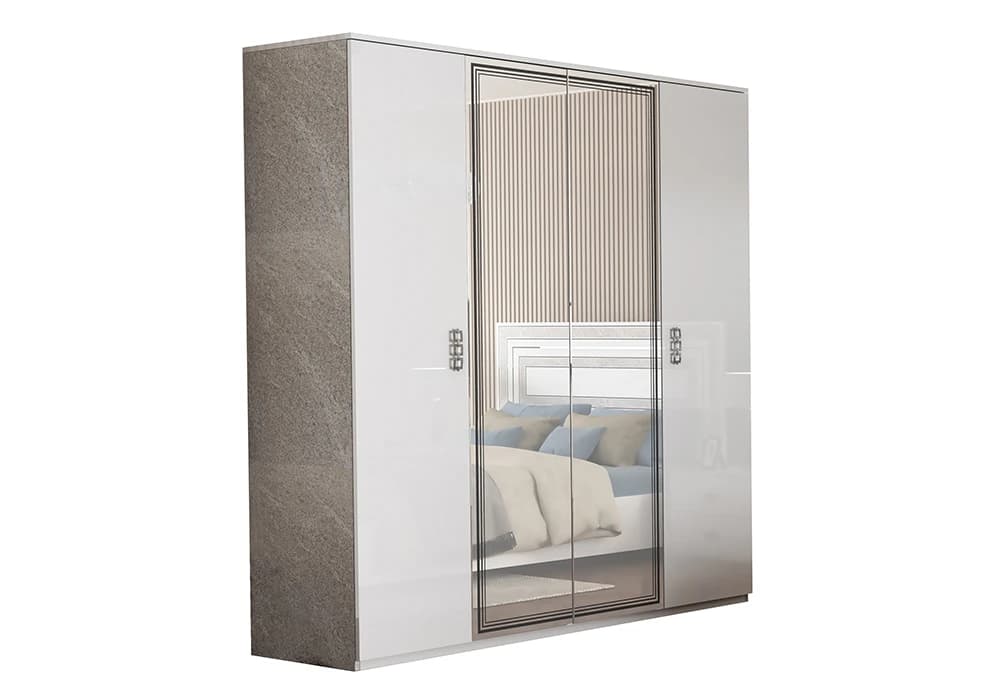 Armoire 4 Portes avec Miroir (Collection Tiffany) - Image 2