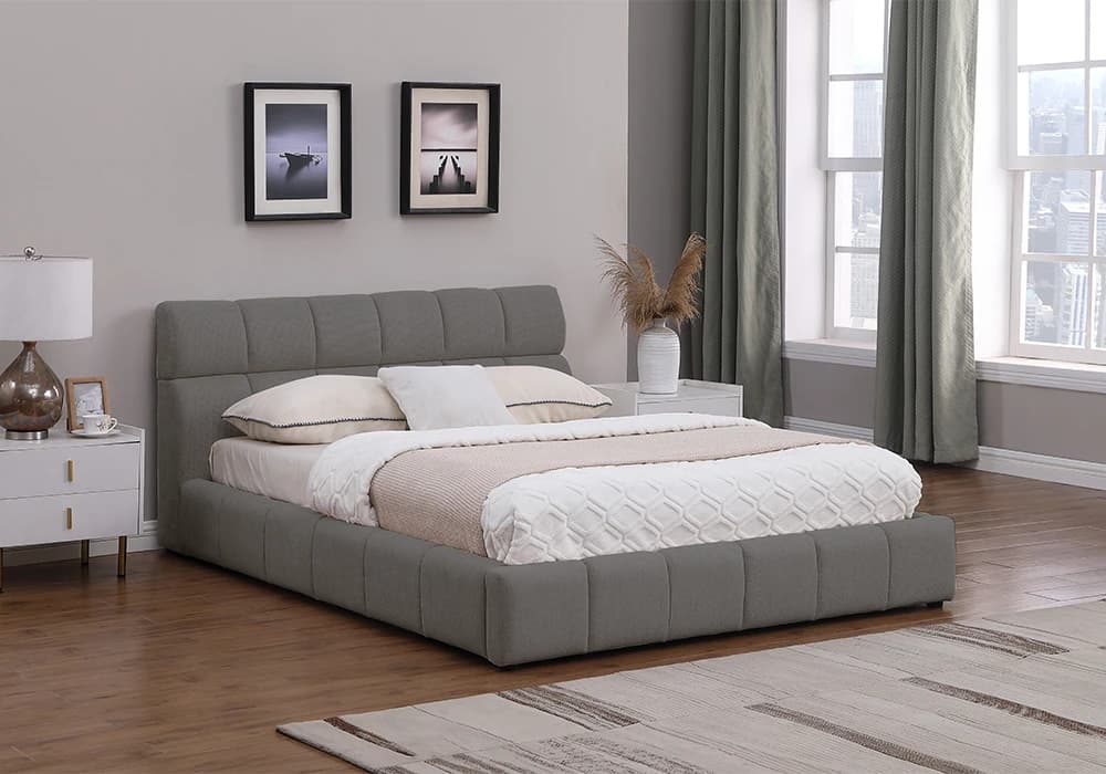 Lit 140x190cm Gris Marlie - Image 1