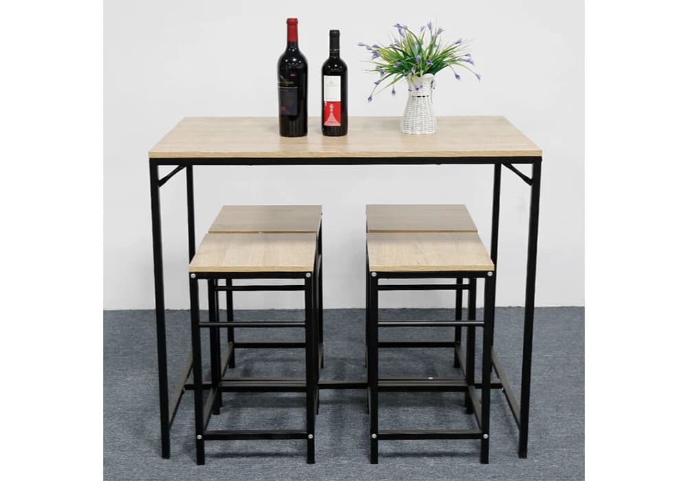 Ensemble Table Haute + 4 Tabourets - Image 1