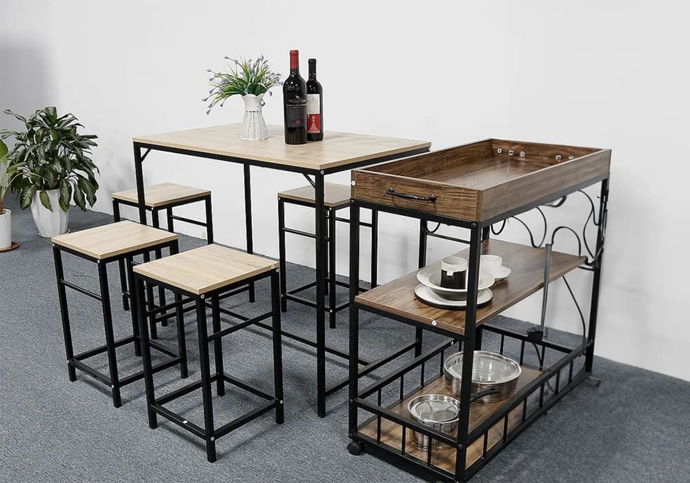 Ensemble Table Haute + 4 Tabourets - Image 2