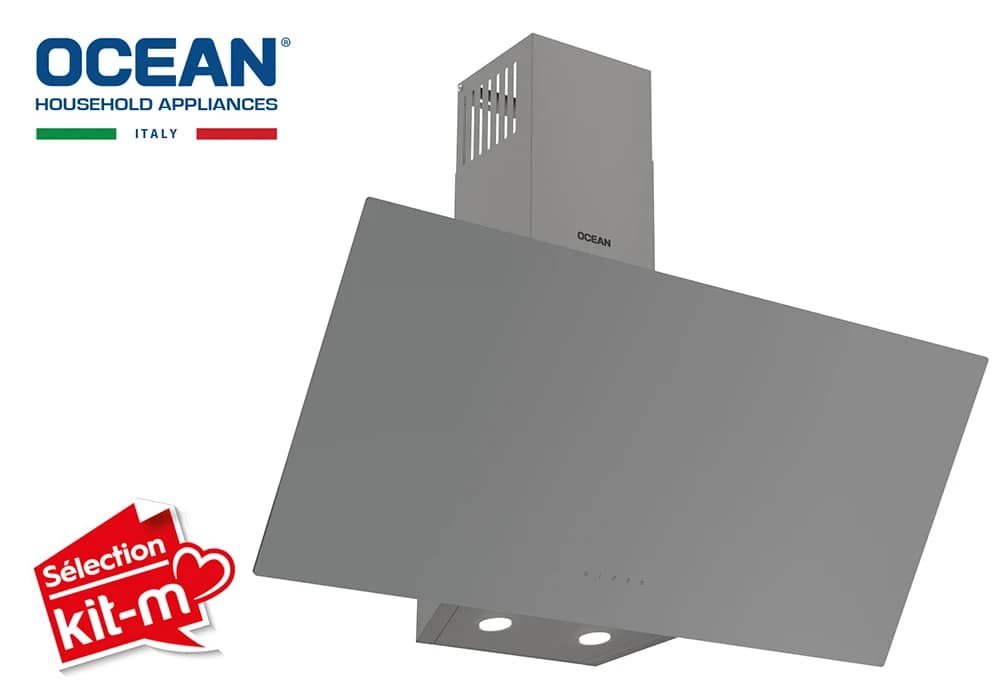 Hotte Murale Inclinée 90cm Ocean (OD1CHR95GGTCCFC) - Image 1
