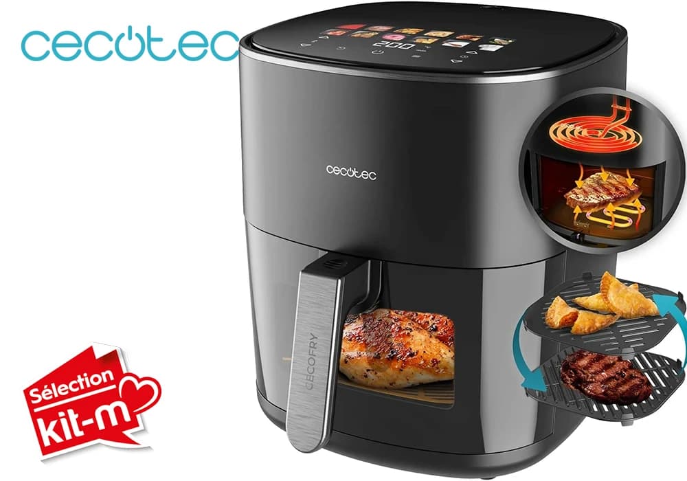 Friteuse Air Fryer CECOFRY&GRILL DUOHEAT 6500 Cecotec (A01_EU01_100500) - Image 1