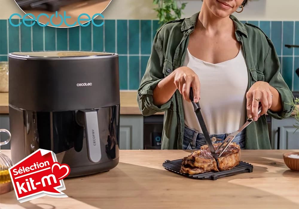 Friteuse Air Fryer CECOFRY&GRILL DUOHEAT 6500 Cecotec (A01_EU01_100500) - Image 5