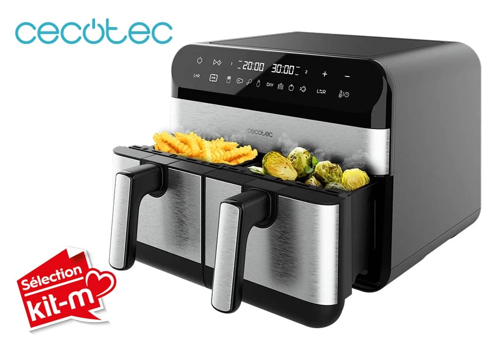 Friteuse Air Fryer 9L Inox Noir Advance 9000 Cecotec (03489) - Image 3