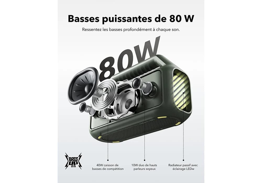 Enceinte Bluetooth Boom 2 Bass Soundcore (BOOMS2) - Image 2
