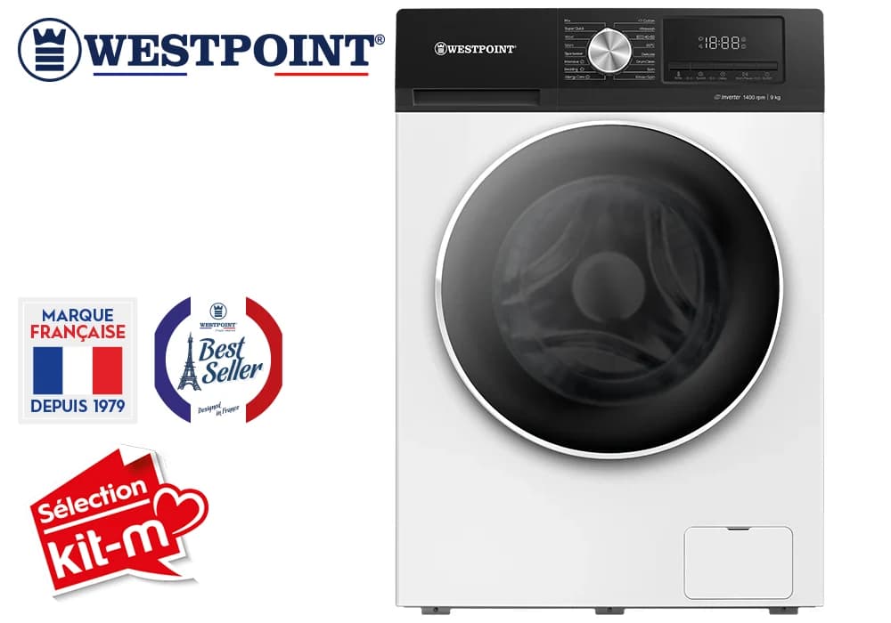 Lave-Linge Inverter 9KG Westpoint (WMT-914A25.D) - Image 1