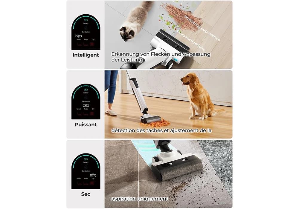 Aspirateur Serpillière Laveur + Fonction Séchage Uwant (D100W) - Image 4