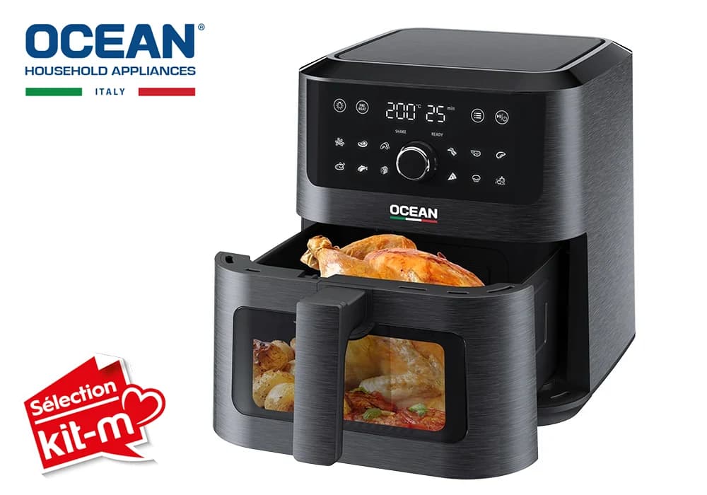 Friteuse Air Fryer 5.5L avec Fenêtre de Visualisation Ocean (OCAFK1755DWN) - Image 1