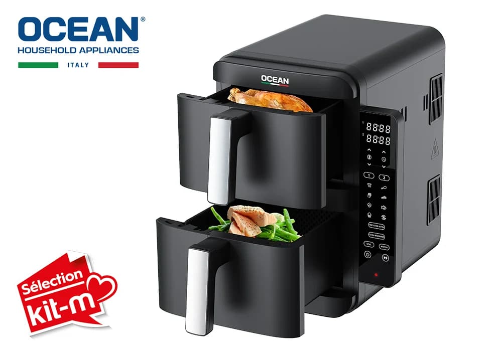 Friteuse Air Fryer 9L Double Bac Ocean (OCAFK24902DN) - Image 1