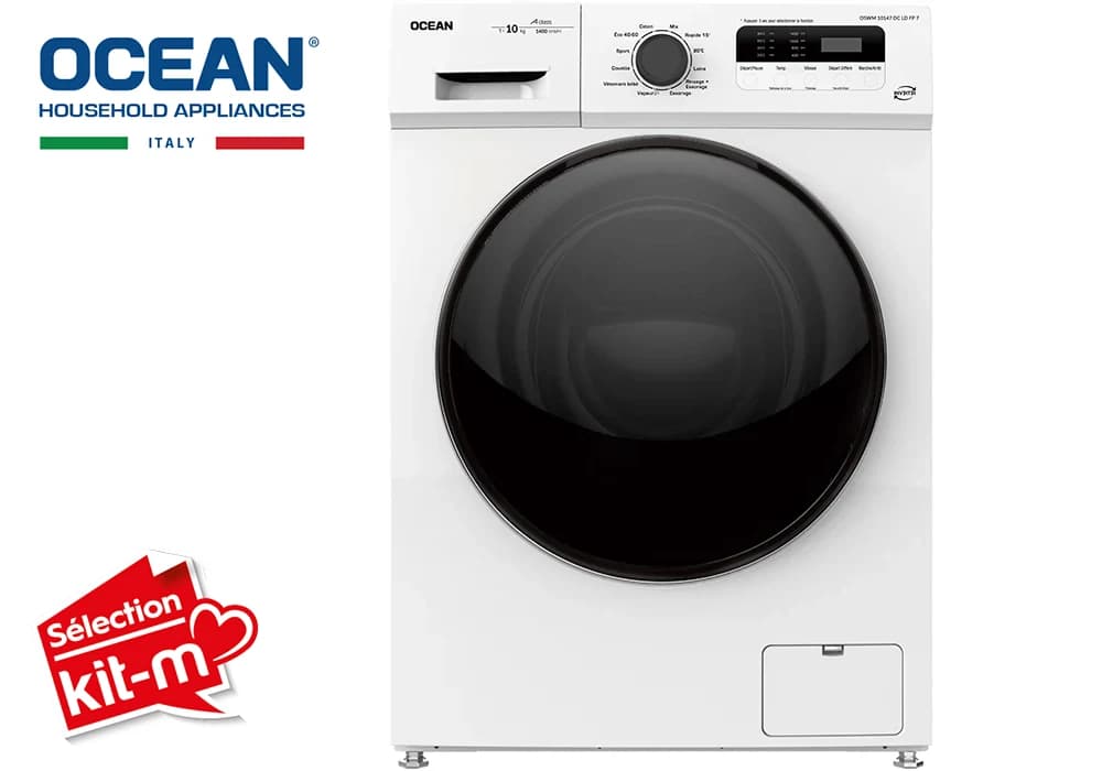 Lave-Linge 10KG Inverter Vapeur Ocean (OSWM10147DCLDFP7) - Image 1