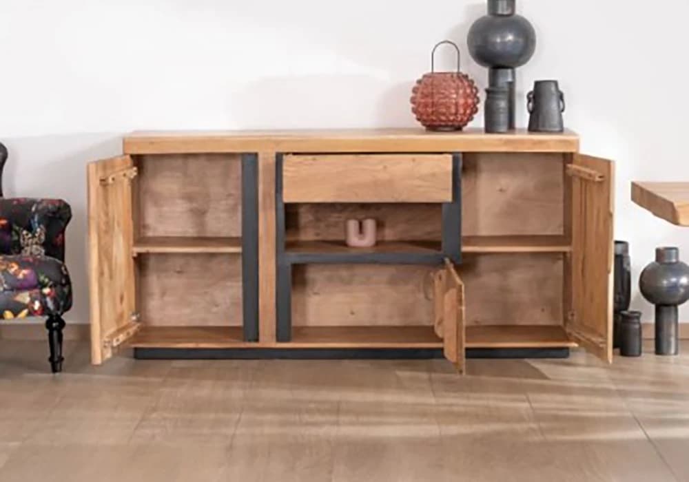 Buffet 3 Portes 1 Tiroir avec LED (Collection Paris) - Image 3