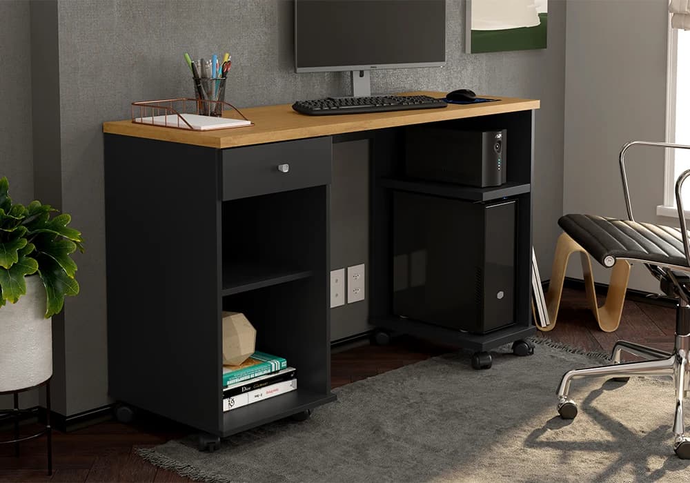 Bureau 1 Tiroir avec Roulettes Million - Image 3