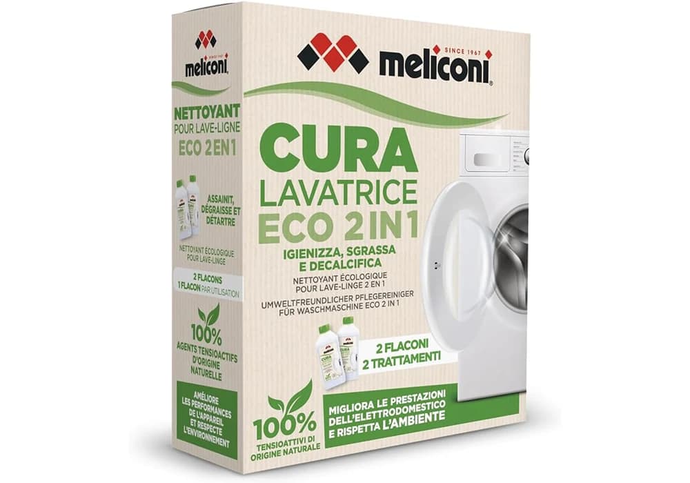 Nettoyant Écologique pour Lave-Linge (2x250ml) Cura Lavatrice Meliconi (656161) - Image 2