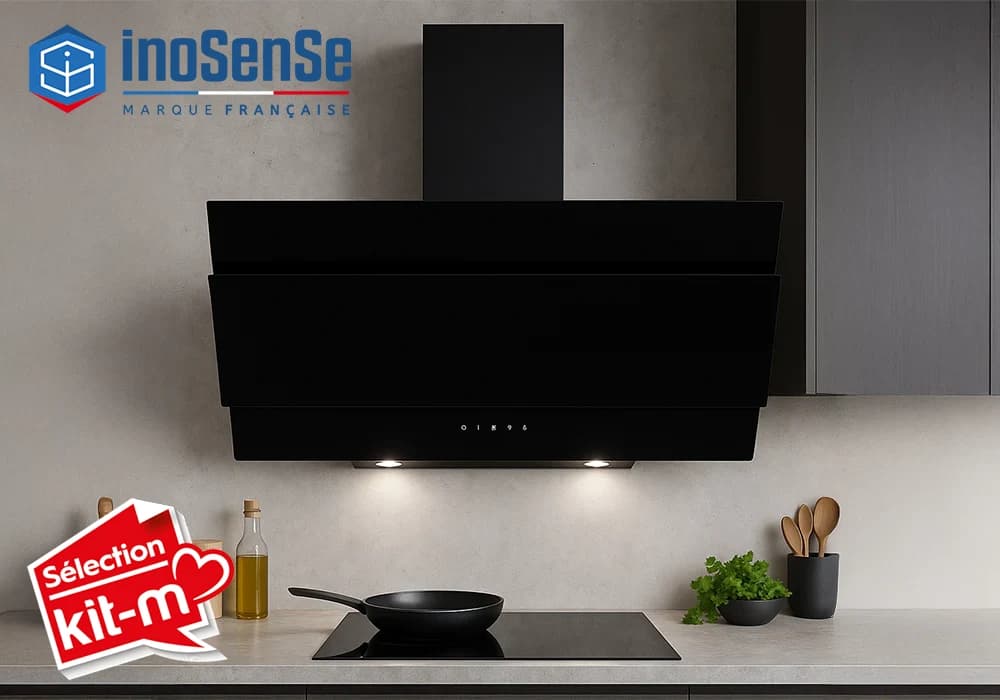 Hotte Murale Inclinée Vitrée 90cm InoSense (DA9-865) - Image 3