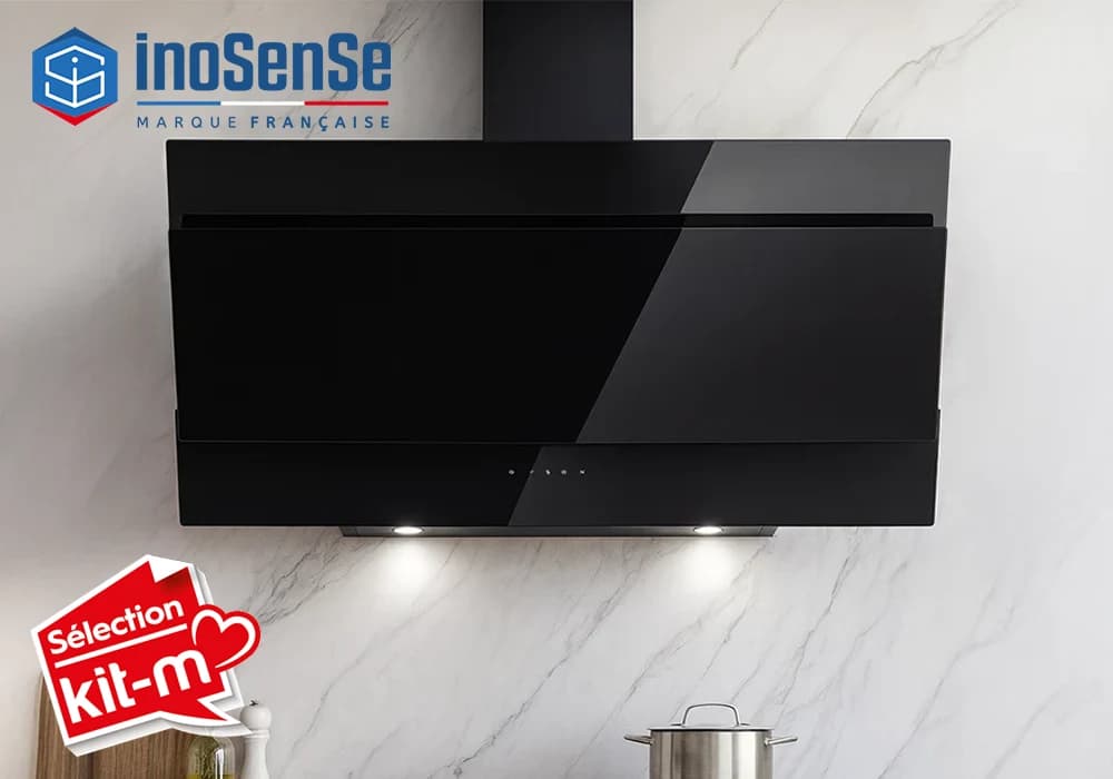 Hotte Murale Inclinée Vitrée 90cm InoSense (DA9-865) - Image 2
