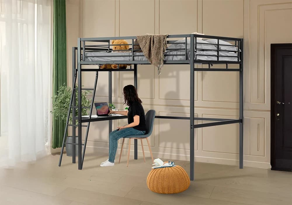 Lit Mezzanine avec Bureau 140x190cm JOZEN - Image 3