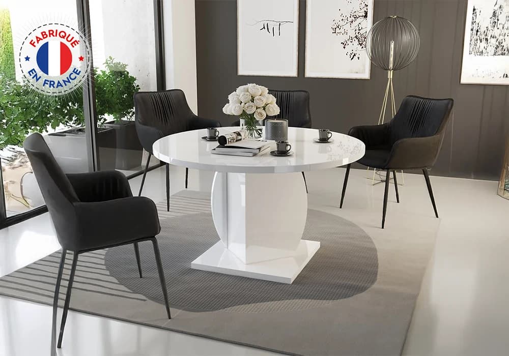 Table Ronde avec Allonge Centrale (Collection PULP) - Image 1
