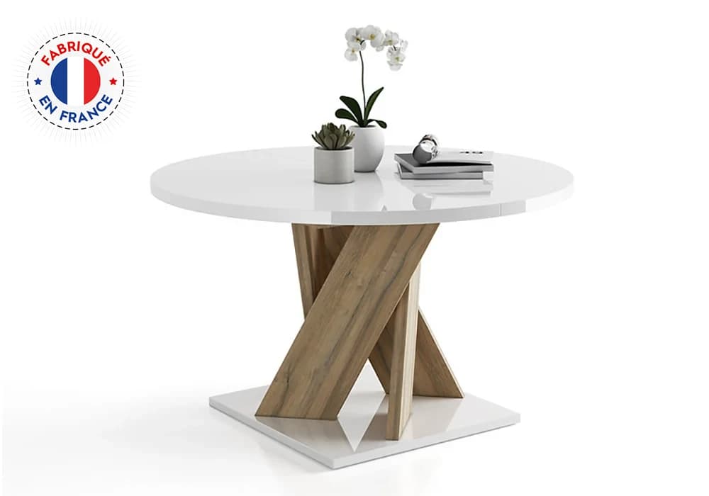 Table Ronde avec 1 Allonge (Collection Castel) - Image 2