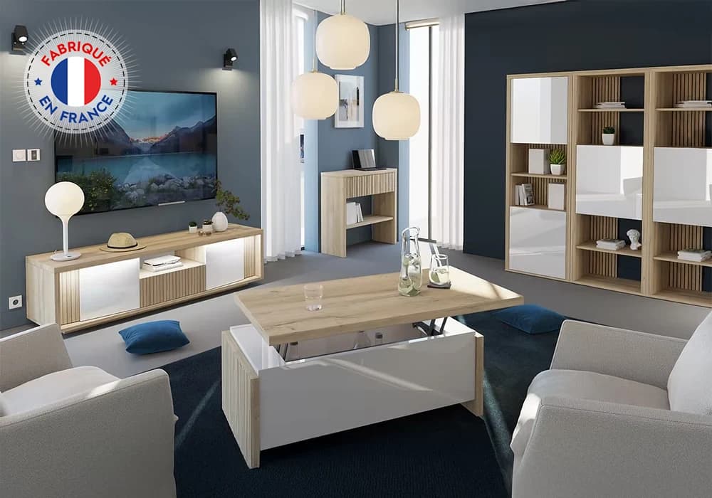 Table Basse avec Plateau Relevable (Collection Castel) - Image 4