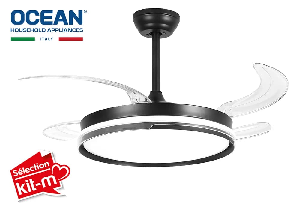 Ventilateur Plafonnier LED avec Pales Rétractables Ocean (OCCFP424DC3LR) - Image 1