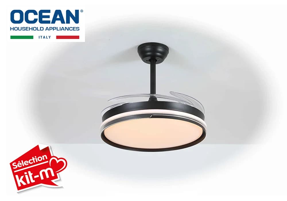 Ventilateur Plafonnier LED avec Pales Rétractables Ocean (OCCFP424DC3LR) - Image 3