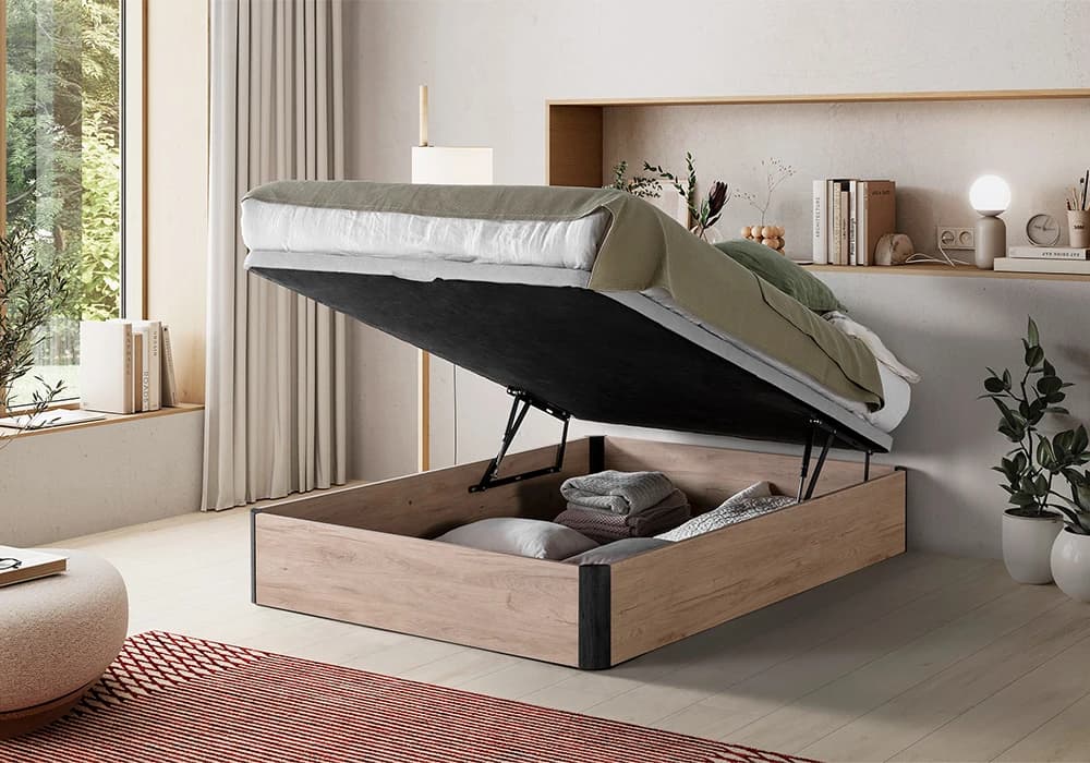 Lit Coffre Relevable 140x190cm SEREN - Image 1