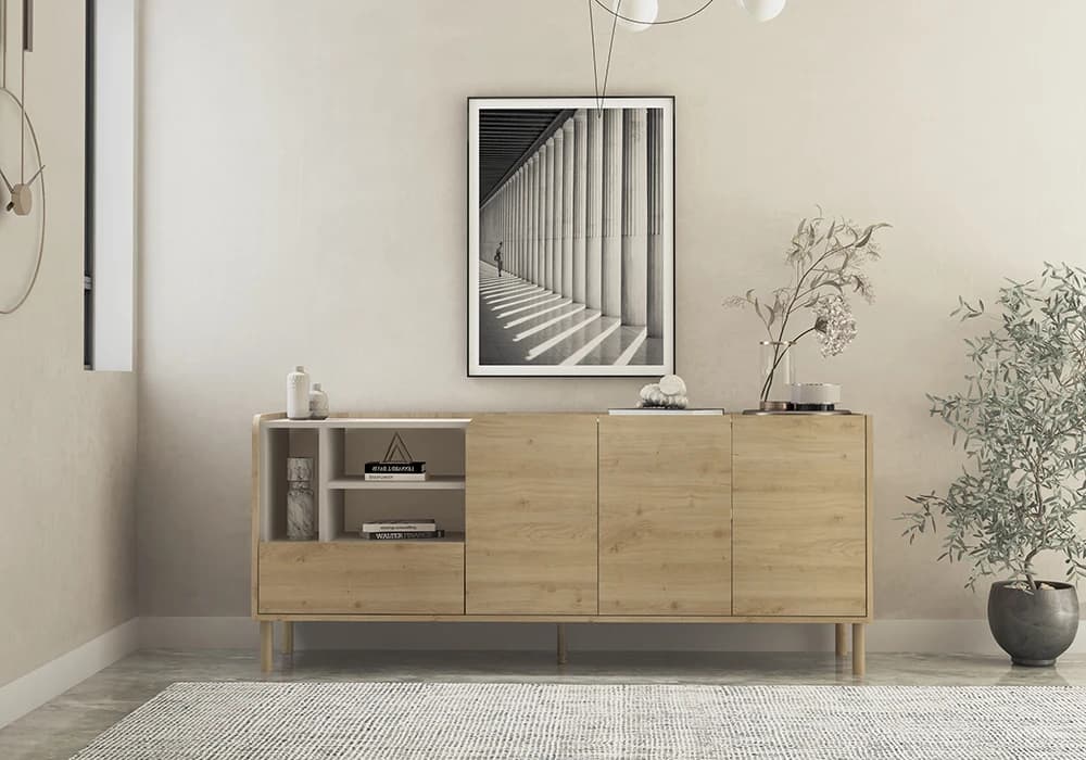 Buffet 3 Portes 1 Tiroir (Collection Monza) - Image 1
