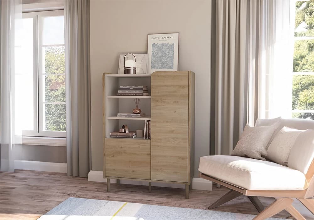 Meuble de Rangement 2 Portes avec Niches (Collection Monza) - Image 1