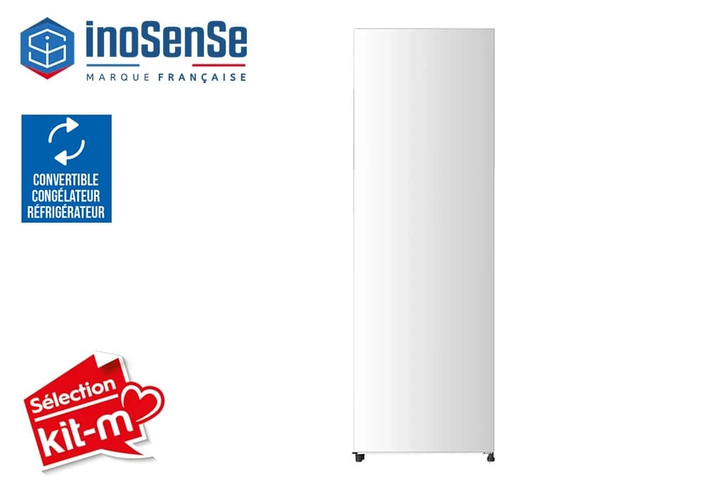 Congélateur Armoire 1 Porte Convertible en Réfrigérateur 206L InoSense - Image 1