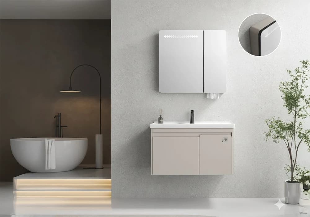 Ensemble Salle de Bain MEVIA 100cm Miroir LED/ Désembuage - Image 1