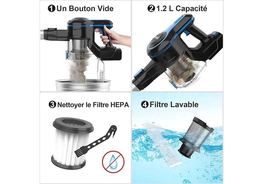 Aspirateur Balai Sans Fil Inse (N5T) - Image 5