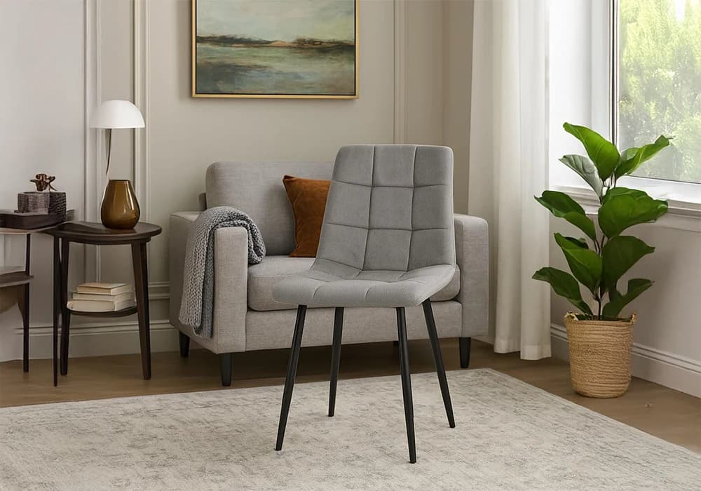 Lot de 6 Chaises VAIRA Gris - Image 1