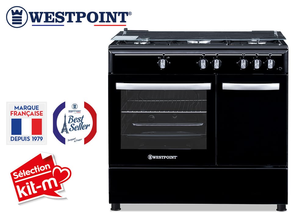 Cuisinière Butanette Gaz 90cm WESTPOINT Noir (WCZM9650GFINNBO) - Image 2