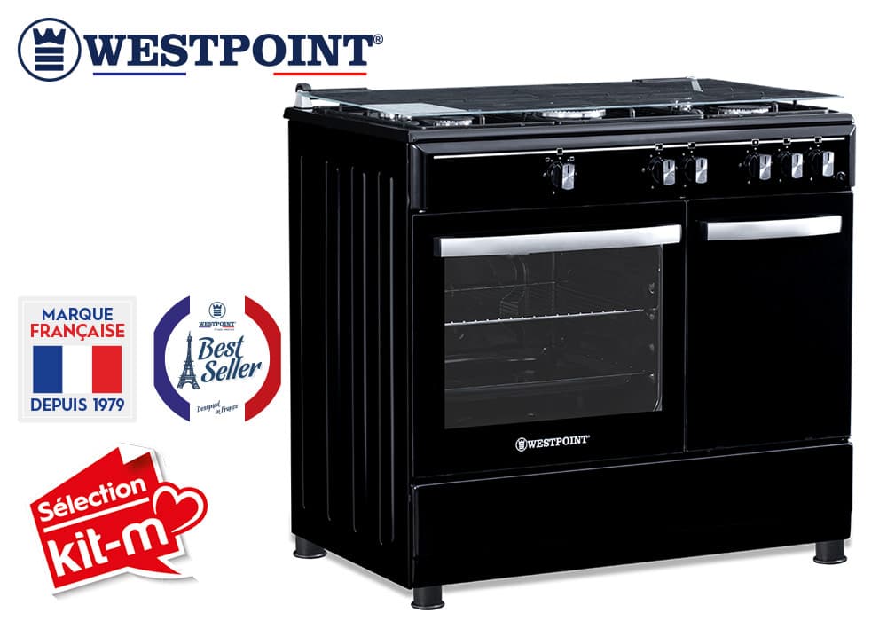 Cuisinière Butanette Gaz 90cm WESTPOINT Noir (WCZM9650GFINNBO) - Image 4