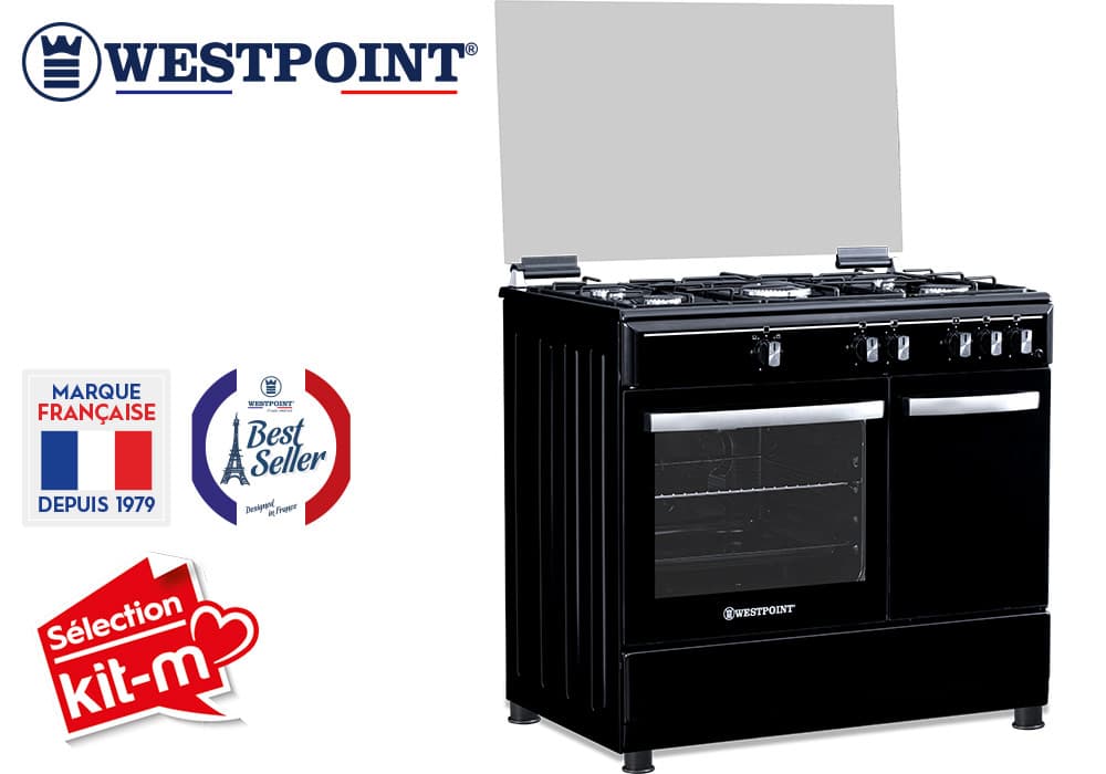 Cuisinière Butanette Gaz 90cm WESTPOINT Noir (WCZM9650GFINNBO) - Image 3