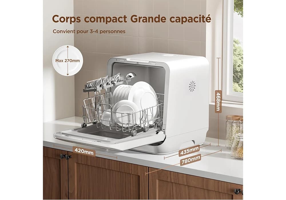 Lave-Vaisselle Compact avec Porte Vitrée (OMDWT2W703TCFP2) - Image 5
