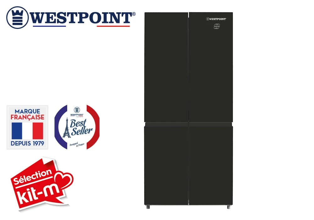 Combiné 4 Portes Inverter Vitrée Noir (W4FNN-52E24EDGN) - Image 1