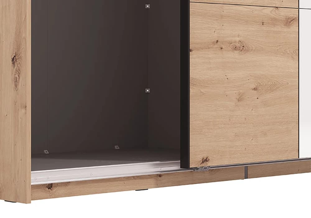 Armoire 2 Portes Coulissantes avec Miroir Veymont 195cm - Image 2
