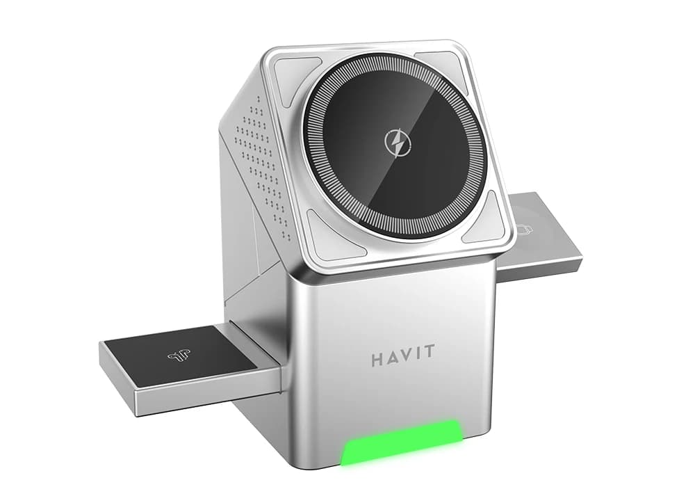 Station De Charge Sans Fil Rotative HAVIT (W3106pro) - Image 1