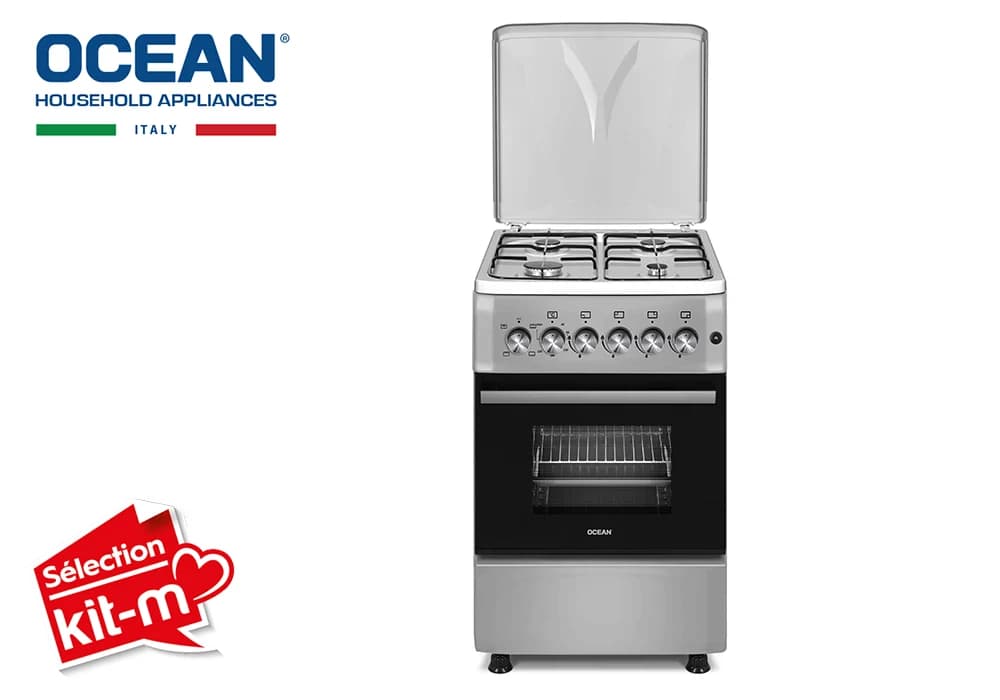 Cuisinière 4 Feux Gaz 50cm + Four Électrique OCEAN OCMR5540-29IMCE - Image 1