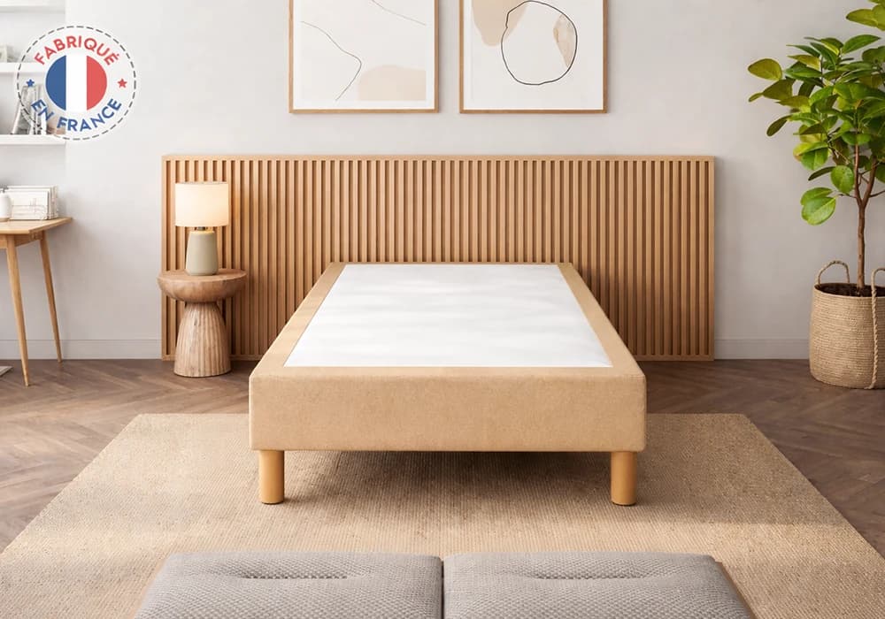 Sommier Tapissier Beige 15cm 160x200cm - Image 1