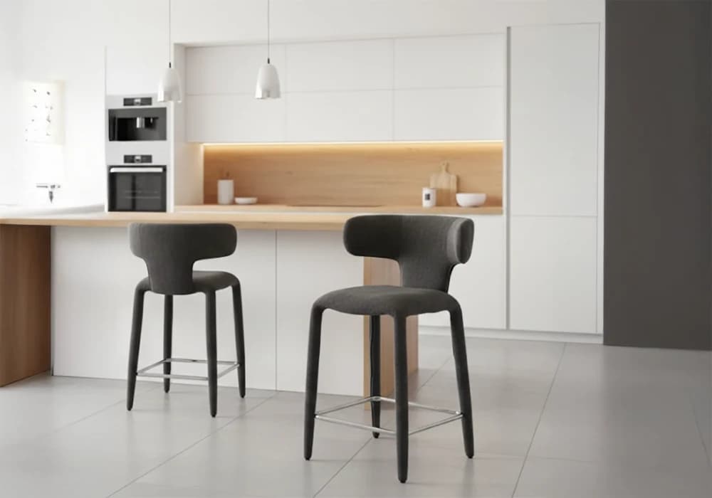 Tabouret Bar HOMEA Gris - Image 1