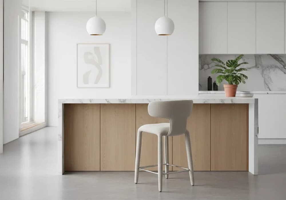 Tabouret Bar HOMEA Beige - Image 2