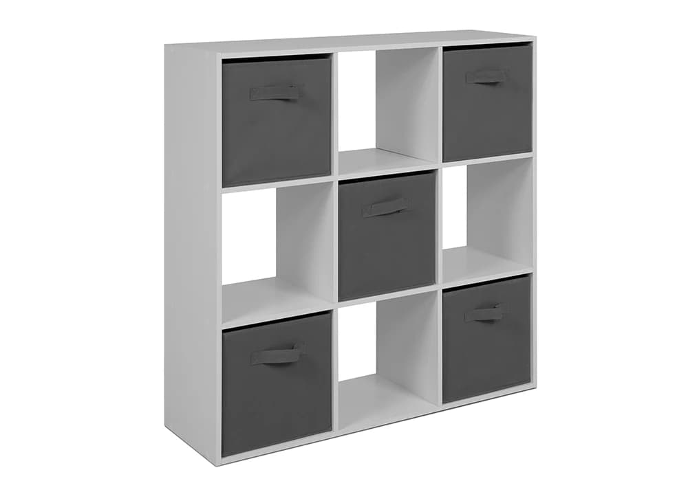 Étagère 9 Niches 5 Tiroirs ARVIKA Blanc - Image 2