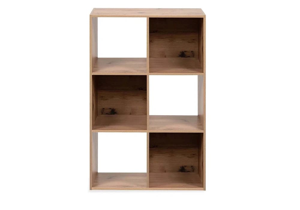 Étagère 6 Niches 3 Tiroirs ARVIKA Chêne - Image 2