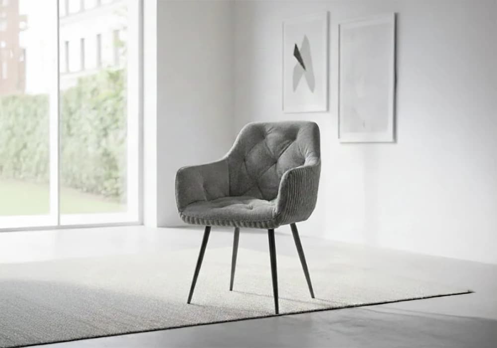Lot de 6 Chaises LINEA Gris - Image 1