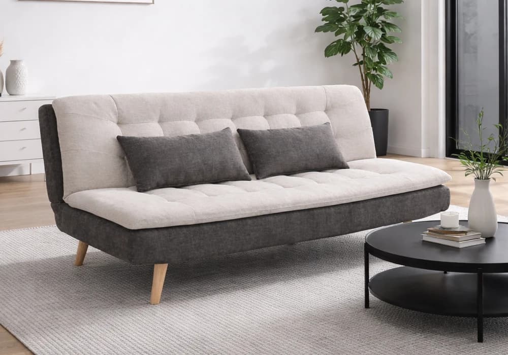 Banquette Clic-Clac AMMIE Gris Clair/ Gris Foncé - Image 1
