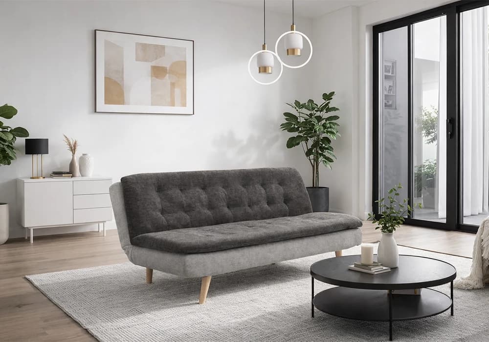 Banquette Clic-Clac AMMIE Gris Foncé/ Gris Clair - Image 1