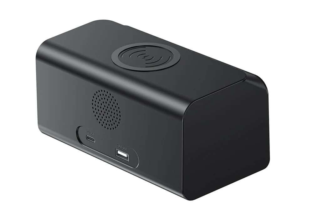 Station De Charge Sans Fil + Réveil + Enceinte Bluetooth HAVIT (W3041) - Image 4