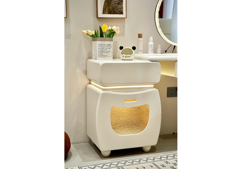 Coiffeuse LED 3 Tiroirs avec Fauteuil - Image 5